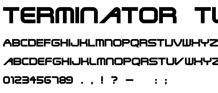 Terminator Two font